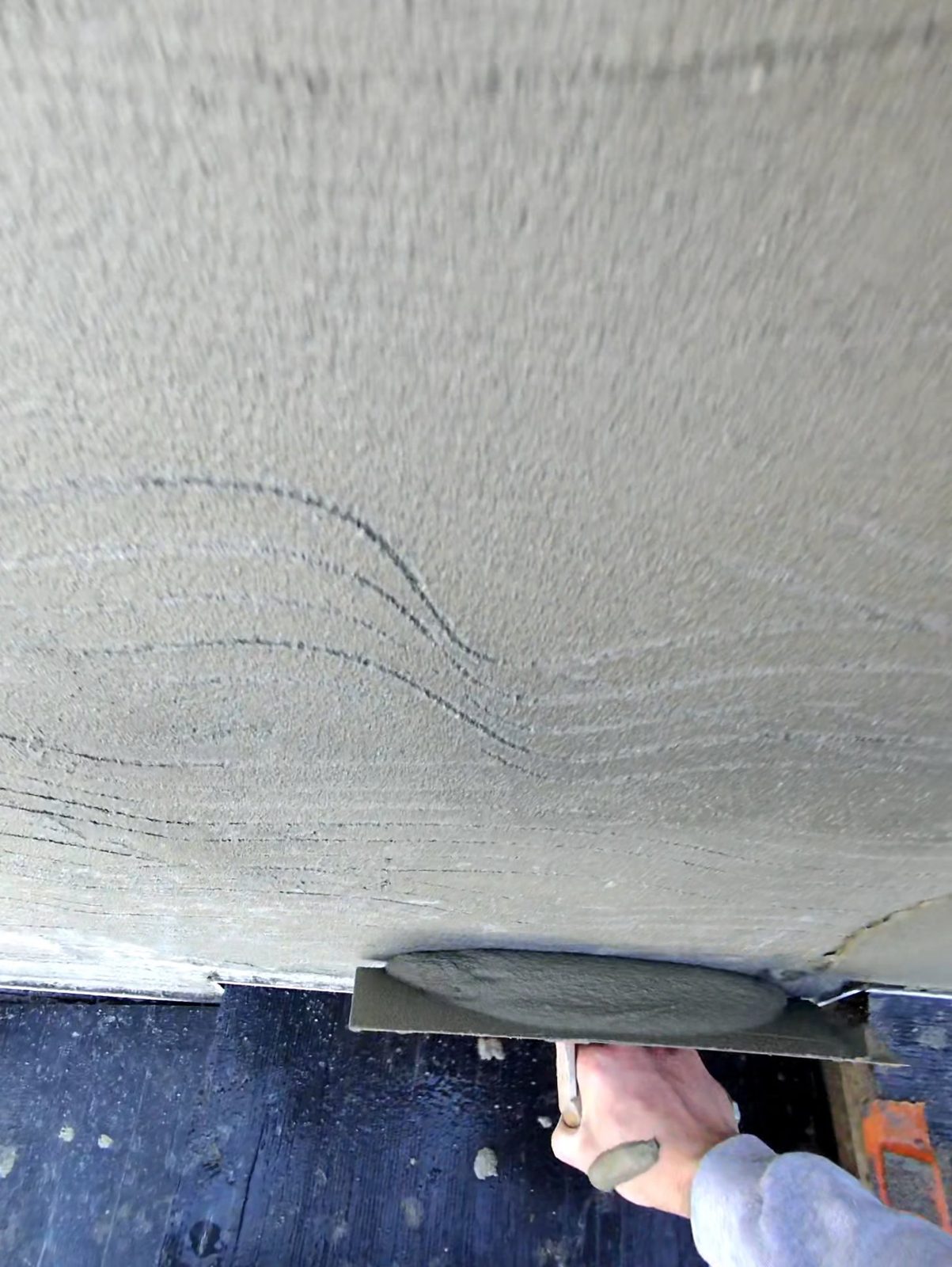 Close view of a freshly applied breathable exterior finish